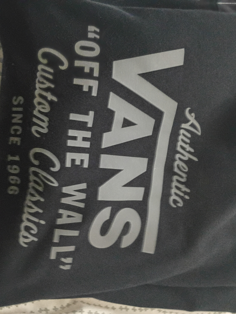 Vans Black Tee with White 'VANS' Graphic